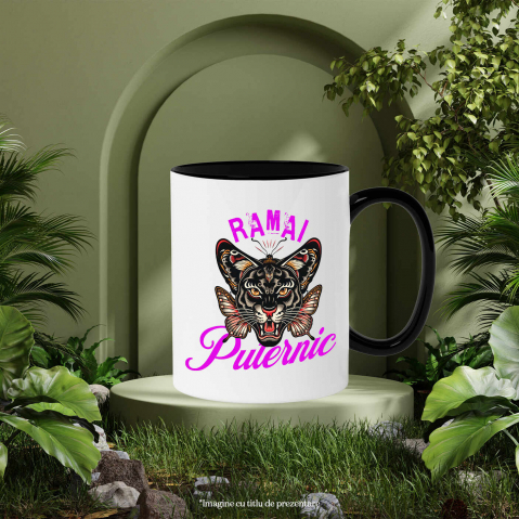 Cana Personalizata „Tigru Furios Cu Aripi De Fluture – Cadou Motivational „Rămâi Puternic” Personalizat” [2]