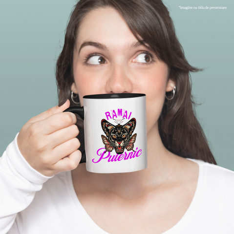 Cana Personalizata „Tigru Furios Cu Aripi De Fluture – Cadou Motivational „Rămâi Puternic” Personalizat” [1]