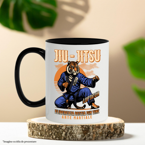 Cana Personalizata Tigru Karate – Design Motivațional Arte Marțiale [2]