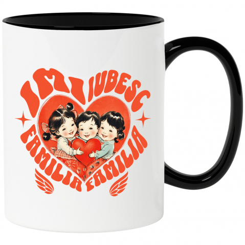 Cana Personalizata Cadou Personalizat „Trei Copii Inima Dragoste” | Mesaje Iubitoare pentru Familia și Frați