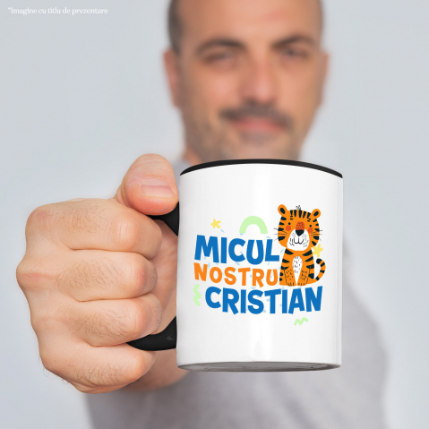 Cana Personalizata Tigru Animat cu Mesaj de Dragoste pentru Familie și Copii - Cadou Personalizat [1]