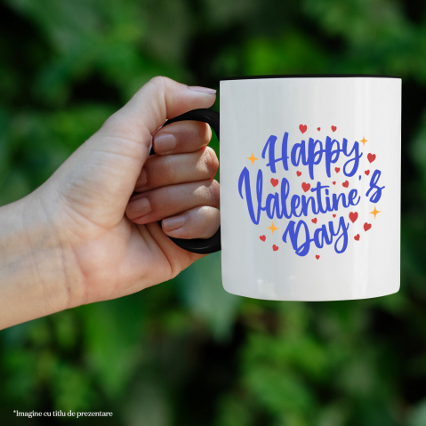 Cana Personalizata Happy Valentine's Day – Tricou Personalizat pentru Ziua Îndrăgostiților [1]