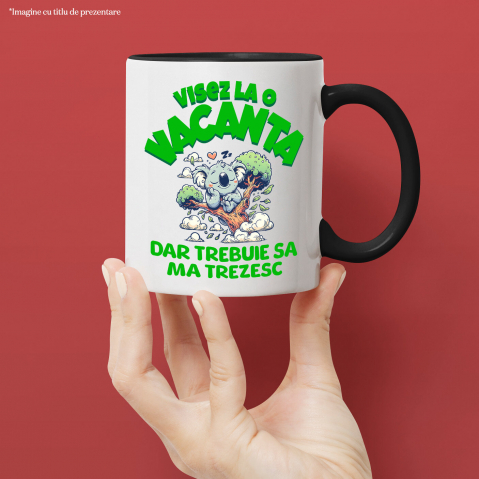 Cana Personalizata Urs Koala Dormind în Copac - Cadou Personalizat Relaxant pentru Copii și Familie [1]