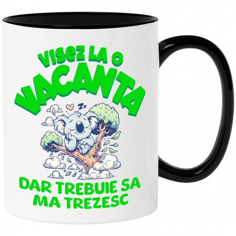 Cadouri Pentru Ea - Cana Personalizata Urs Koala Dormind în Copac - Cadou Personalizat Relaxant pentru Copii și Familie