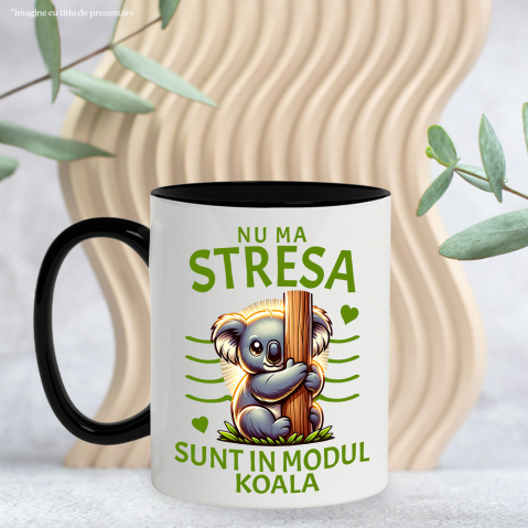 Cana Personalizata Tricou Personalizat Koala Timid – Relaxare și Stil | Cadou Perfect pentru Familie [2]