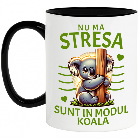 Cana Personalizata Tricou Personalizat Koala Timid – Relaxare și Stil | Cadou Perfect pentru Familie