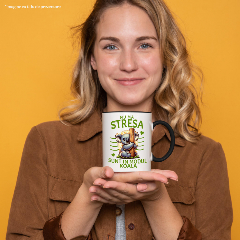 Cana Personalizata Tricou Personalizat Koala Timid – Relaxare și Stil | Cadou Perfect pentru Familie [1]