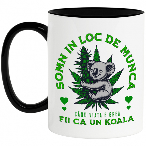 Animale - Cana Personalizata Tricou Personalizat Koala Vesel – Relaxare și Umor | Cadou Ideal pentru Familie
