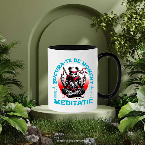 Cana Personalizata Urs Panda Costum Ninja și Sabie - Cadou Personalizat pentru Copii și Tati [2]