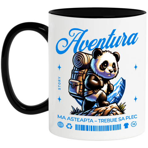 Calatorie - Cana Personalizata Tricou Personalizat Aventură - „Aventura Mă Așteaptă” | Cadouri Haioase