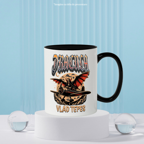 Cana Personalizata Vampir în Zbor Avion Luna Plină - Cadouri Personalizate Halloween pentru Familie, Copii, Tati și Prieteni [2]