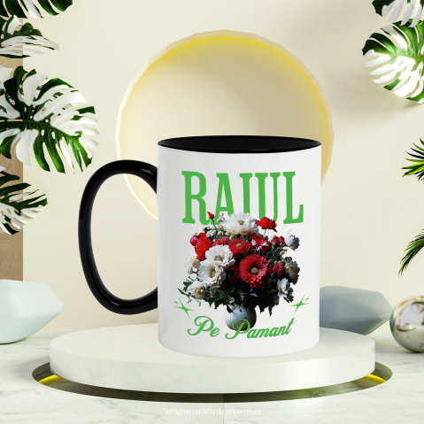 Cana Personalizata Vaza cu Flori Colorate | Cadou Personalizat „Raiul Pe Pământ” | Decor Natural și Frumos [2]