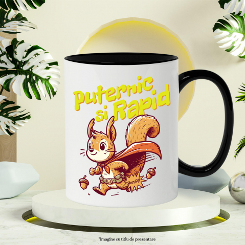 Cana Personalizata Veverița Cu Pelerină De Super Erou Curcubeu – Cadou Personalizat Puternic Și Rapid Pentru Copii [2]