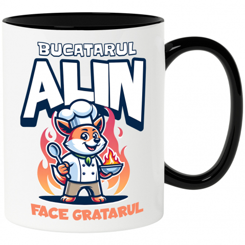 Meserii - Cana Personalizata Vulpe Bucătar – Design Haios Pentru Pasionații De Grătar și Bucătărie