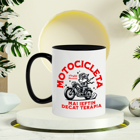 Cana Personalizata Vulpe Motociclistă Pe Motor Vintage – Design Haios și Plin de Aventură [2]