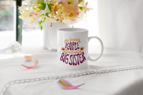 Cana Personalizata Sora cea Mare, Familie, My Favorite People Call Me Big Sister, Ceramica, 330 ml, Multicolor [3]