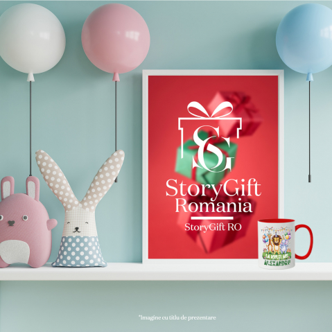 Cana Petrecere Animale, Zi Aniversara, Urare La Multi Ani Nume Personalizat, Copii cu Maner si Interior Rosu [3]