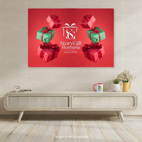 Cana Portret Dragon Albastru, Zi Aniversara, Copii, Nume Personalizat, Cifra 4 cu Maner si Interior Rosu [3]