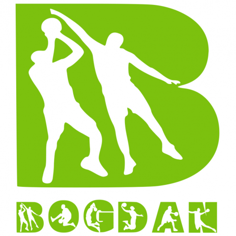 Sport - Sticker Adeziv Iubitorii De Bascketball, Minge, Siluete Sportivi, Text Nume Personalizat, Copii, Culoare Verde , cu Margini Albe, PVC Vinyl, 10 CM