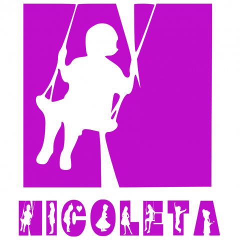 Familie - Sticker Adeziv Iubitorii De Copii, Siluete Diverse, Text Nume Personalizat, Parinte, Culoare Mov , cu Margini Albe, PVC Vinyl, 10 CM