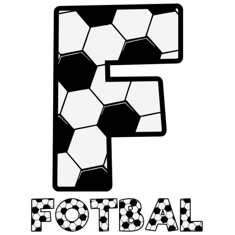 Sport - Sticker Adeziv Iubitorii De Fotbal, Minge, Sport, Text Nume Personalizat, Copii, Culoare Alb Negru , cu Margini Albe, PVC Vinyl, 10 CM