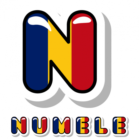 Mixed - Sticker Adeziv Iubitorii De Romania, patriot, Text Nume Personalizat, Dragoste, Culoare Rosu, galben, Albastru , cu Margini Albe, PVC Vinyl, 10 CM