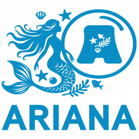 Pentru Copii - Sticker Adeziv Iubitorii De Sirene, Fiinta magica, Text Nume Personalizat, copii, Culoare Albastru , cu Margini Albe, PVC Vinyl, 10 CM