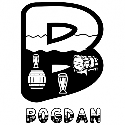 Stickere Personalizate - Sticker Adeziv Iubitorii De Vin, Butoaie Din Lemn, Text Nume Personalizat, Culoare Negru , cu Margini Albe, PVC Vinyl, 10 CM