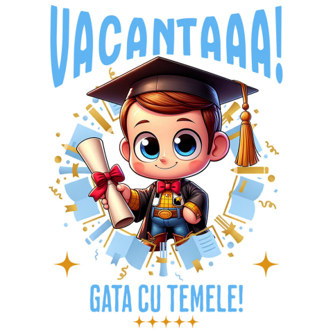 Sticker Personalizat - Sticker Cu Aventuri cu Toy Story: Vacanta si Diplome Adeziv, Vinyl,  cu Margini Albe, PVC Vinyl