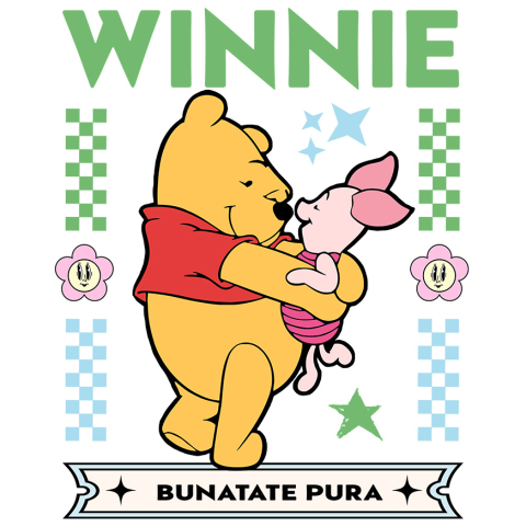 Stickere - Sticker Cu Aventurile lui Winnie si cel mai mic prieten al lui Adeziv, Vinyl,  cu Margini Albe, PVC Vinyl