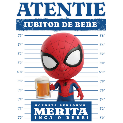 Sticker Personalizat - Sticker Cu Bere si Cadou Spiderman – Puterea Aventura în Mâinile Tale Adeziv, Vinyl,  cu Margini Albe, PVC Vinyl