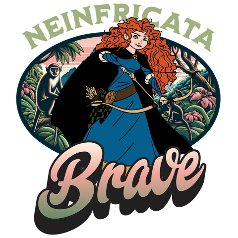 Stickere - Sticker Cu Brave – Energie si Curaj Adeziv, Vinyl,  cu Margini Albe, PVC Vinyl