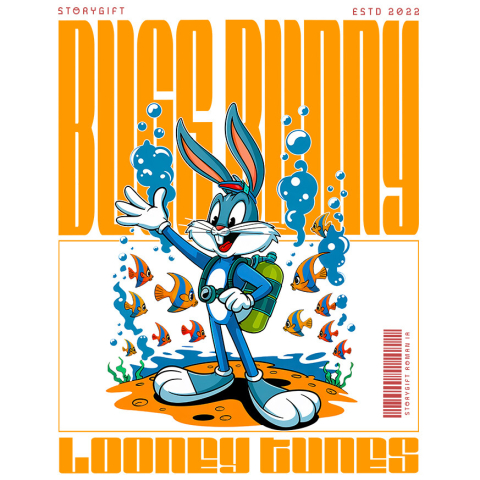 Stickere - Sticker Cu Bugs Bunny – Descopera Adancurile Adeziv, Vinyl,  cu Margini Albe, PVC Vinyl