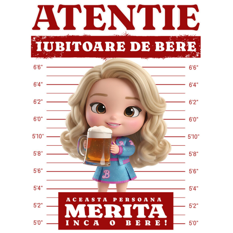 Sticker Personalizat - Sticker Cu Cadou Regal și o Bere pentru Printesa Adeziv, Vinyl,  cu Margini Albe, PVC Vinyl