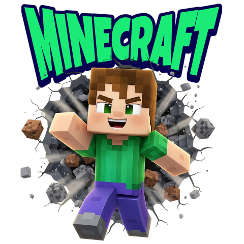 Sticker Personalizat - Sticker Cu Cadru de Poveste Minecraft Universul Tau Adeziv, Vinyl,  cu Margini Albe, PVC Vinyl