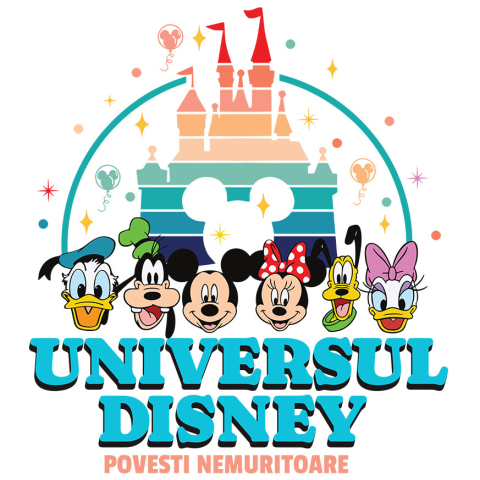 Sticker Personalizat - Sticker Cu Calatorie prin Universul Disney Adeziv, Vinyl,  cu Margini Albe, PVC Vinyl