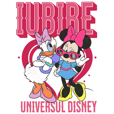 Stickere - Sticker Cu Daisy si Minnie – Emotii din Inima Adeziv, Vinyl,  cu Margini Albe, PVC Vinyl