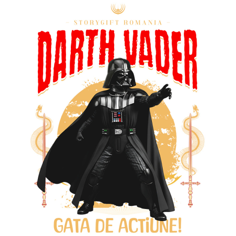 Sticker Personalizat - Sticker Cu Darth Vader - Disney în Acțiune: Stăpânul Forței Adeziv, Vinyl,  cu Margini Albe, PVC Vinyl