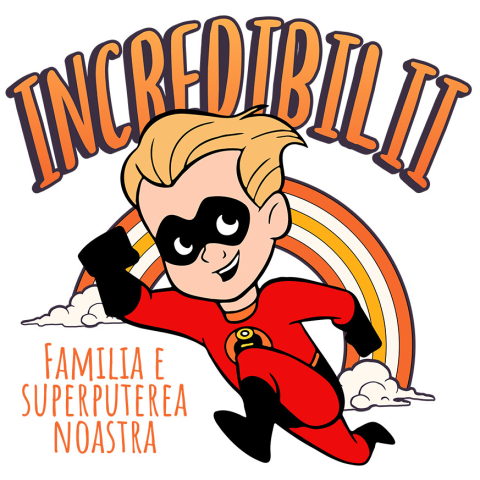 Stickere - Sticker Cu Eroii Incredibili in actiune Adeziv, Vinyl,  cu Margini Albe, PVC Vinyl