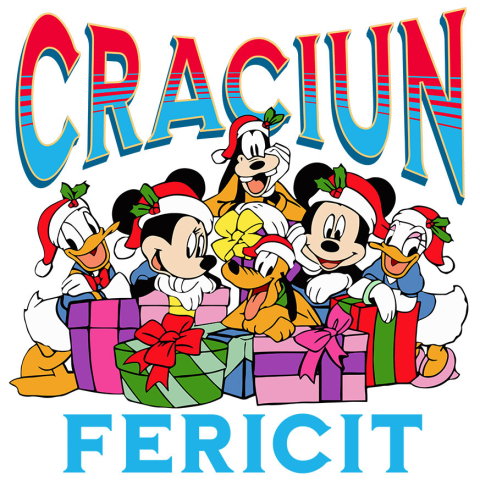 Sticker Personalizat - Sticker Cu Familia Mickey Mouse Cadru Plin de Rasete Adeziv, Vinyl,  cu Margini Albe, PVC Vinyl