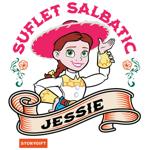 Stickere - Sticker Cu Jessie – aventura vestului Adeziv, Vinyl,  cu Margini Albe, PVC Vinyl