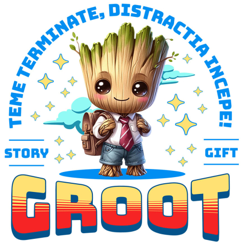 Sticker Personalizat - Sticker Cu Joaca si Invata cu Gaoot Adeziv, Vinyl,  cu Margini Albe, PVC Vinyl