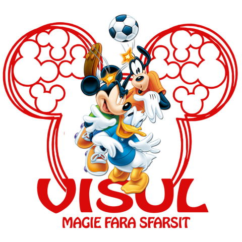 Stickere - Sticker Cu Joaca vesela cu Donald, Mickey si Goofy Adeziv, Vinyl,  cu Margini Albe, PVC Vinyl