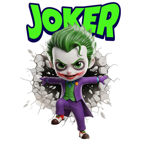 Sticker Personalizat - Sticker Cu Joker - Povestea unui Războinic al Haosului în Cadru Adeziv, Vinyl,  cu Margini Albe, PVC Vinyl