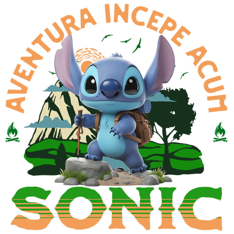 Sticker Personalizat - Sticker Cu Mickey Mouse și Drumețiile Pline de Aventură cu Disney Adeziv, Vinyl,  cu Margini Albe, PVC Vinyl