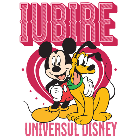 Stickere - Sticker Cu Mickey si Pluto – Echipa Vesela Adeziv, Vinyl,  cu Margini Albe, PVC Vinyl