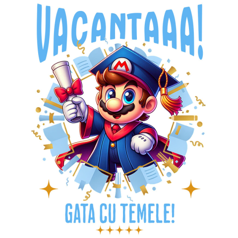 Sticker Personalizat - Sticker Cu Minecraft Sub Soare: Vacanta si Diplome Adeziv, Vinyl,  cu Margini Albe, PVC Vinyl