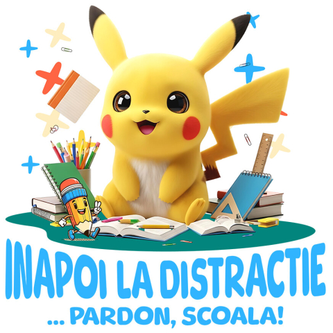 Sticker Personalizat - Sticker Cu Minions – Scoala Devine Distractie Adeziv, Vinyl,  cu Margini Albe, PVC Vinyl