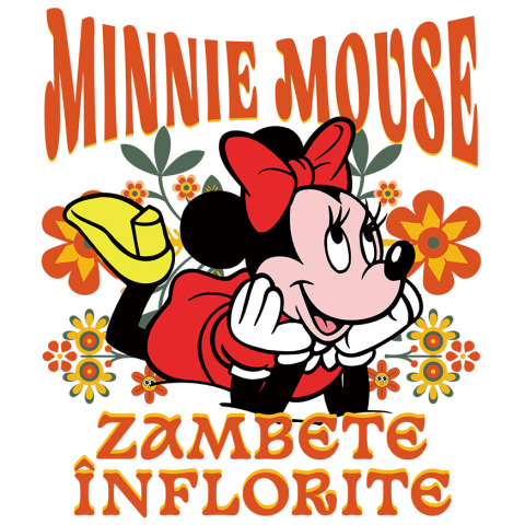 Sticker Personalizat - Sticker Cu Minnie, cu inima curată Adeziv, Vinyl,  cu Margini Albe, PVC Vinyl