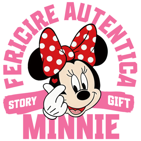 Sticker Personalizat - Sticker Cu Minnie, regina unui univers plin de magie si zambete Adeziv, Vinyl,  cu Margini Albe, PVC Vinyl